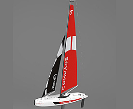 GPTOYS 2.4G 4CH 65cm sailboat - COMPASS